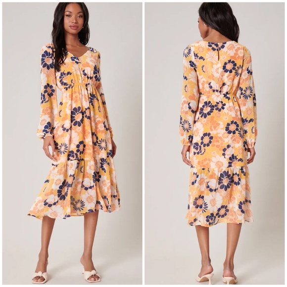 FEW LEFT❗️SUGAR + LIPS Zippy Midi Dress Retails $89 - Picture 4 of 5